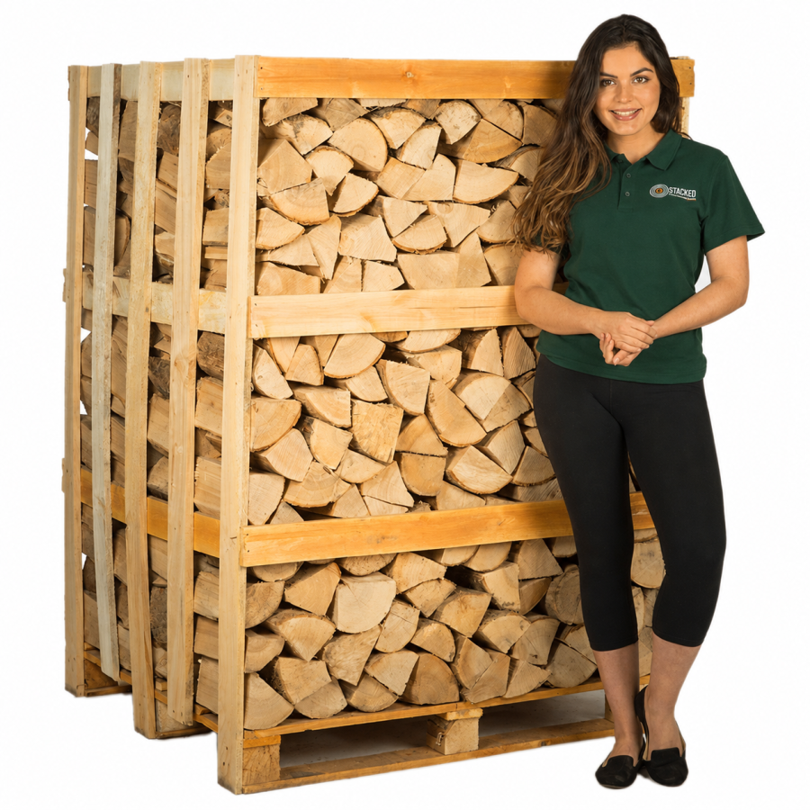 Kiln Dried Ash Logs in Large Crate