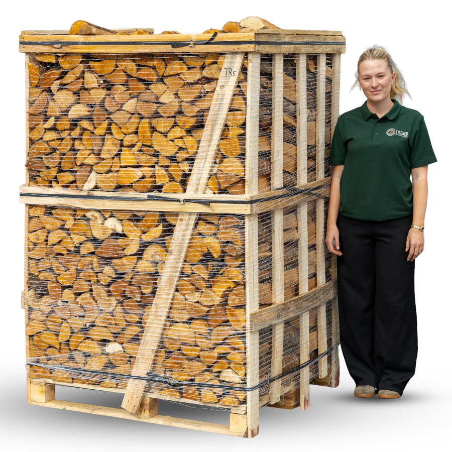 Kiln Dried Mixed Hardwood Logs in Large Crate